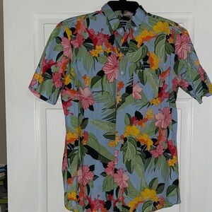 Club Room Multicolor Floral Short Sleeve Shirt